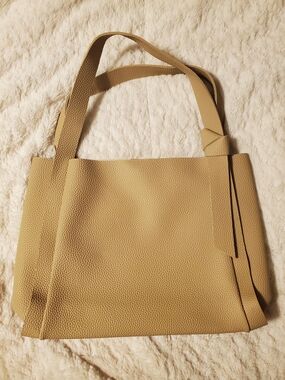 Ulta Beauty Pebbled Tote in Tan - Spacious Women's Shoulder Bag
